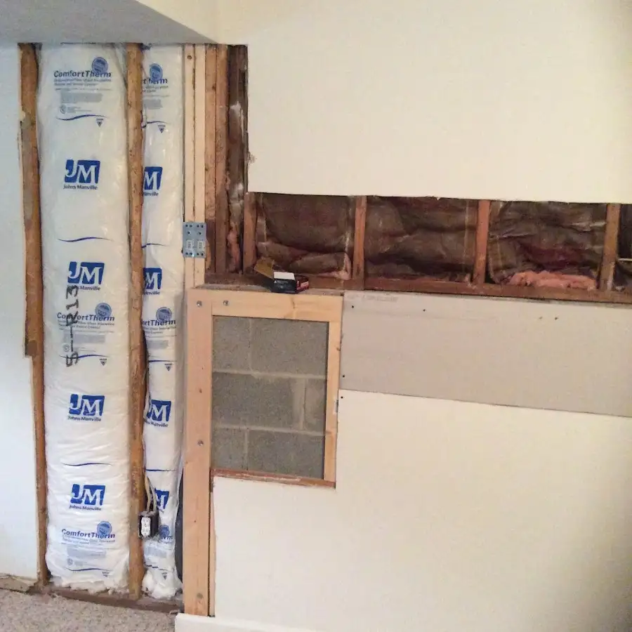 Wall insulation replacement during Contents Cleaning & Restoration in Red Hook